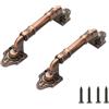 SYDARSYN 2 pezzi Antico Cancello di Legno Maniglia della Porta Lega di Zinco Maniglie per Mobili da Cucina Maniglie per Cassetti per Armadio Scorrevole Porta Maniglia per Tirare 160mm