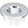 QUARKZMAN Lavello Filo Fuoriuscita Coperchio, Lavello Fuoriuscita cerchio 23,9mm Bagno Cucina Lavello Scarico Copri Foro Inserisci Cappucci Rotondi, Argento