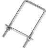 QUARKZMAN M6x50x150mm Quadrato U Bullone x 1 Set Carbonio Acciaio U Bullone per Asse e Rimorchio Foglia e Tubo, [Argento Tono]