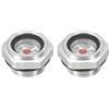 PATIKIL Aria Compressore Olio Mirino Vetro, 2pz G 1/2 Filettatura Maschio Alluminio Lega Olio Liquido Livello Indicatore Aria Compressore Parti con O-ring