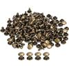 QUARKZMAN 100 Set Pelle Rivetti 6x6mm Rivetti Doppio Cappuccio Metallo Borchie Rivetto per Pelle Artigianato Riparazione Fai da Te Borsa Cinture Borse Scarpe Bronzo