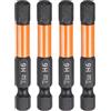 QUARKZMAN 4pz H6 Inserti per Avvitatore 6mm Punta Piatta Metrica 1/4 Attacco Esagonale 50mm (2) Cacciavite Industriale Bussola Esagonali in Fosfato Nero Magnetico Lungo
