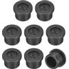 QUARKZMAN 8pz Passacavo per Scrivania, 9/16 Pollici (14mm) Passacavo in Gomma Flessibile Copertura Foro Filo per Organizzatore Cavi Scrivania Computer, Nero