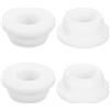 QUARKZMAN 4 Pezzi Occhielli in Gomma 25mm Foro di Perforazione, Passacavi Guarnizione 16mm ID Gommini Passacavo Scrivania Bianco Siliconica per Tappo Organizzare Filo Cablaggio Casa Auto