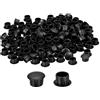 QUARKZMAN 150pz Tappi per Fori a Vite, 10mm(3/8) Dia Tappi a Bottone Rotondi Plastica, Tappi per Fori Chiusura a Scatto, Tappi a Incasso per Mobili, Nero