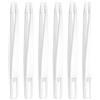 QUARKZMAN 6pz 93305 Precisione Plastica Pinzette Kit 120mm Antistatico Piatto Testa Artigianato Pinzette Set Bianco per Elettronica Gioielli Realizzazione Laboratorio Riparazione Strumento