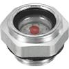 PATIKIL Aria Compressore Olio Mirino Vetro M16x1,5 Maschio Filettatura Alluminio Lega Olio Liquido Livello Indicatore Aria Compressore Parti con O-Ring