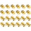 QUARKZMAN 24pz 0.3'' x 0.32'' Mini Rotondo Pomelli Piccolo Cassetto Oro | Maniglie per Cassettiera Armadio Gioielli Scatola Regali Custodie, Maniglie Armadio Pomelli Maniglie