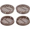 QUARKZMAN Tonda Griglia Aerazione 2, 4Pz Marrone Plastica 60mm Copertura Prese Aria - Griglia Ventilazione Circolare - Aria Facili per Bagno, Casa, Ufficio, Armadio, Guardaroba