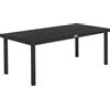 Outsunny Tavolo da Pranzo da Giardino per 8 Persone in Alluminio e Plastica, Nero | Aosom Italy