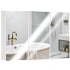 HOMCOM Mobiletto con Specchio da Bagno, Mobiletto da Bagno con 3 Porte Specchiate, Montaggio a Parete, 90 x 15,5 x 60 cm, Truciolato, Bianco | Aosom Italy