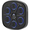 SPORTNOW Boxing Machine Musicale a Parete con 9 Velocità, Connessione Bluetooth e Guanti, 41.8x44.6x7.5 cm, Nero e Blu | Aosom Italy