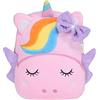 VASCHY Zaino bambino piccolo carino peluche zaino bambino unico brevetto leggero scuola materna, Unicorno A-arcobaleno, s, Moda per bambini
