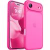 CANSHN Cover Opaca per iPhone Air(6,5 Pollici), [Protezione Completa Della Fotocamera] Custodia per iPhone 17 Air Traslucida Opaca Protettiva Sottile Antiurto - Rosa Calda