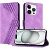OKZone Cover per iPhone 16 Pro Max (6,9 Zoll),Custodia a Libro in Pelle Protettiva Folio Portafoglio con Chiusura Magnetica e Slot per Carte Wallet Case Flip Cover(Porpora)