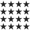 QUARKZMAN 16pz Stelle Termoadesive, Toppe Ricamate a Cucire Stelle, Toppe Decorative Riparazioni Applicazioni per Artigianato Fai da Te Zaini Borse Cappello Abbigliamento, 29mm Nero