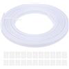 PATIKIL Ossa per Cucire, 10 Iarde 8mm Ampio Poliestere Cuci-Attraverso Stecche per Corsetti Corsetto Stecca con 40Pz Cappucci Terminali per Corsetto Abito Sposa Cappello Fai da Te, Bianco