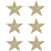 PATIKIL Stelle Termoadesive, 6pz Stelle Adesive Argento con Strass Glitter e Cristalli Patch di Stoffa per Artigianato Fai da Te Riparazione Abbigliamento Jeans, Giallo 6cm