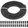 PATIKIL Ossa per Cucire, 10 Iarde 4mm Ampio Poliestere Cuci-Attraverso Stecche per Corsetti Corsetto Stecca con 40Pz Cappucci Terminali per Corsetto Abito Sposa Cappello Fai da Te, Nero