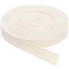 QUARKZMAN Nastri in Sbieco Twill, 10M x 15mm Nastro di Cotone in Tessuto Rotolo Nastro a Spina di Pesce Fettuccia per Abbigliamento Accessori Borse Cucito Fai da Te Rilegature, Bianco Beige