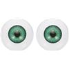PATIKIL 24mm Occhi di Sicurezza, 2 Pz Occhi in Acrilico Realistici Mezzi Occhi in Plastica per Maschere Accessori Halloween Artigianato, Verde