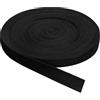 QUARKZMAN Nastri in Sbieco Twill, 10M x 12mm Nastro di Cotone in Tessuto Rotolo Nastro a Spina di Pesce Fettuccia per Abbigliamento Accessori Borse Cucito Fai da Te Rilegature, Nero