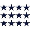 QUARKZMAN 12pz Stelle Termoadesive, Toppe Ricamate a Cucire Stelle, Toppe Decorative Riparazioni Applicazioni per Artigianato Fai da Te Zaini Borse Cappello Abbigliamento, 82mm Blu Navy