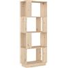 vidaXL Libreria/Divisorio 51x25x132 cm in Legno Massello di Pino