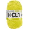 myboshi No.1 - Gomitolo di lana per uncinetto e lavoro a maglia, filato ad alta velocità, lunga durata, lana per cappelli, per lavorare a maglia, senza mulesing, 50 g, lunghezza 55 m, giallo fluo, 1