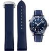 FOUUA Cinturino per Orologio Omega 22mm 20mm Silicone Morbido e Confortevole Impermeabile Chiusura Pieghevole Cinturino di Ricambio Cinturino per Orologio Omega Seamaster SpeedMaster De Ville Serie