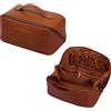 CORIOS Borsa da Toilette per Donna Borsa per Cosmetici Beauty Case da Viaggio Borsa per il Trucco Borsa da Toilette Organizer Cosmetici per Borsa Porta Trucchi da Viaggio Marrone