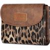 SENDEFN Portafoglio Donna Portacarte con Blocco RFID Portamonete Piccoli Bifold Corto Portamonete con Cerniera e Chiusura a Scatto Portafogli Donna in Pelle con 10 Scomparti per Carte