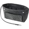 Soyizom Borsa a mano in feltro Borsa a tracolla organizer in borsa con portachiavi per Speedy Neverfull, 8 colori