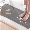 MORROWCAMP Tappetino Antiscivolo per Vasca da Bagno 100 x 40 cm, Morbido, Comodo, Sicuro, Antiscivolo, Tappetino per Doccia per Anziani, Tappetino per Vasca da Bagno con Fori di Scarico, Tappetino per Doccia