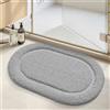COLOR&GEOMETRY Grigio Tappeto Bagno 60x110 cm, Antiscivolo, Tappetino Bagno in Morbidi, Lavabili, Tappeto Bagno Assorbente per Pavimento Del Bagno, Doccia, Lavandino, Vanità