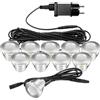 Auting Faretti LED Incasso Pavimento IP67 Esterno 10 Pezzi | Impermeabili per terrazza giardino cucina scale e ponti in legno con illuminazione decorativa bianco caldo