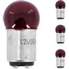 cyclingcolors 4x lampadina 12V 18/5W BAY15D rosso faro posteriore + stop moto ciclomotore auto