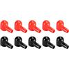 QUARKZMAN Batteria Terminale Isolante Gomma Protezione Coperture x 10pz per 14mm Terminale 6mm Cavo Rosso Nero Aletta Calotte Sostituzione Strumenti per Alimentazione Sport
