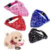 Granmagazz 4Pcs Bandana per Cani, Triangolare, Regolabile, Sciarpa Animale, Collare a Bandana, Lavabile per Cani e Gatti di Taglia Media, Grande e Piccoli, Titanio, Rosso, Blu, Nero, Rosa, 34x9.3 cm