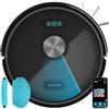 Cecotec Robot Aspirapolvere Conga M70 Genesis. Navigazione Laser, Motore Ungravity con 20000Pa, Aspira, Spazza, Lava e Passa la Mopa, Spazzola Silicone, Doppio Serbatoio, App 3.0, Copre fino a 180m²