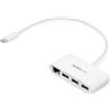 StarTech.com Hub USB 3.0 a 3 porte con Gigabit Ethernet, 5Gbps, USB-C a 3x USB-A, Perno e Concentratore USB Type-C, Bianco (HB30C3A1GEA)