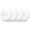 NOVOO Air Smart Tracker Tag per Apple & Google Find My, Mini Localizzatore Bluetooth con Allarme Forte 80dB, Batteria Sostituibile, Etichetta Localizzatore per Chiavi/Passaporto/Valigie/Bagni, 4 PCS