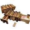 Nizirioo Confezione regalo in legno Nizirioo, 2 pezzi, scatola regalo magica per regali in denaro, con 2 scomparti sicuri, grande enigma per regali in denaro, buoni, gioielli, gioco d'azzardo