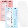 Mikiuly Lavagne per Liste di Cose da Fare, To Do List Bambini, Promemoria per la Pianificazione Dell'Apprendimento per Bambini e Adulti, Tabella di Comportamento Giornaliera Portatile con 10 Fogli Bianchi