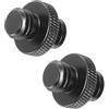 PATIKIL Microfono Stand Adattatore 3/8 Maschio a 3/8 Maschio Nero 2pz