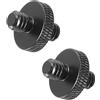 PATIKIL Microfono Supporto Adattatore M6 Maschio a 1/4 Maschio Filetto Treppiede Vite Adattatore Doppi Lati Fotocamera Vite per Microfono Treppiede Stand Nero 2pz