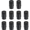 QUARKZMAN Potenziometro Manopola Controllo ABS Chitarra Manopola per 6mm Tipo D Albero Elettrico Chitarra Potenza Amplificatori Stereo, Basso Volume Tono 180 Gradi Rotante Maniglia Nero 10pz