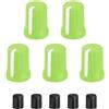 QUARKZMAN 5Pz Manopole Potenziometro D-Shaft Sostituzione Gomma Manopola Controllo Potenziometro Sostituzione Cappuccio Asta Spinta Per DJ Controller Mixer Console Encoder (Verde Bianco)