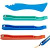 UNICRAFTALE 4 fogli di rame a mano in lamina di vetro macchiato strumenti | Plastica durevole e acciaio, 4 stili assortiti, dimensioni portatili, bordo nastro di rame, ausiliario artigianale