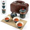 TBRFP Servizio da tè in ceramica e porcellana giapponese, 1 teiera (250ml/8,5oz) + 1 teiera (180ml/6oz) + 3 tazze